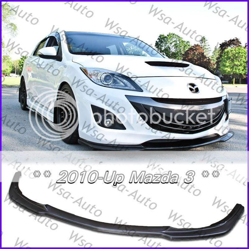 10UP Mazda 3 4/5Drs MZStyle Front Bumper Lip KIT PU JDM